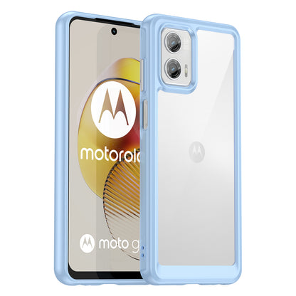 For Motorola Moto G73 5G Shock-absorbing TPU + Acrylic Phone Case Protective Back Cover