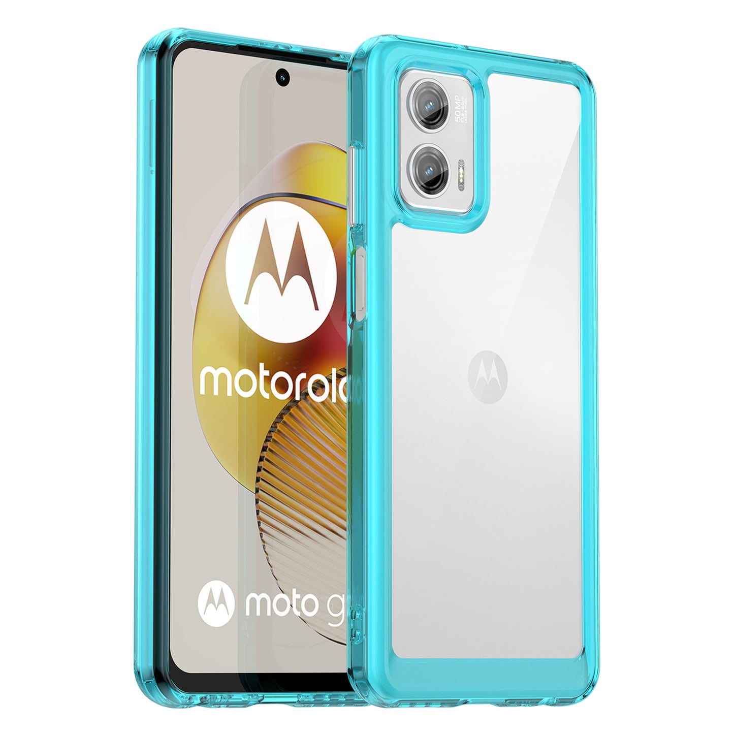 For Motorola Moto G73 5G Shock-absorbing TPU + Acrylic Phone Case Protective Back Cover