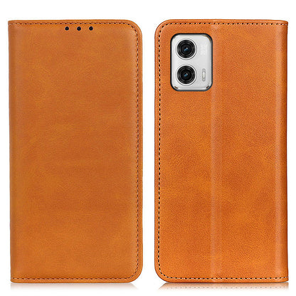 Phone Stand Case for Motorola Moto G73 5G Split Leather Wallet Anti-scratch Phone Cover