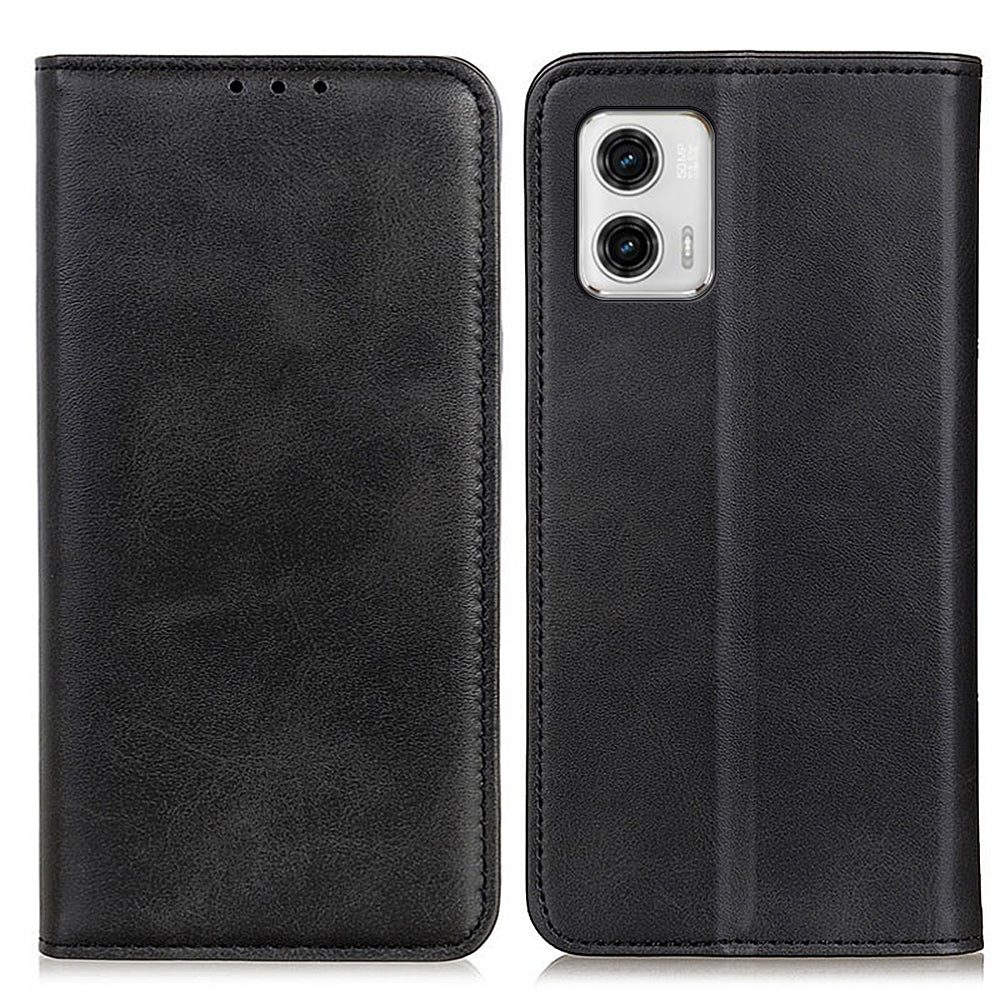 Phone Stand Case for Motorola Moto G73 5G Split Leather Wallet Anti-scratch Phone Cover