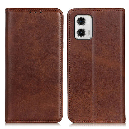 Phone Stand Case for Motorola Moto G73 5G Split Leather Wallet Anti-scratch Phone Cover