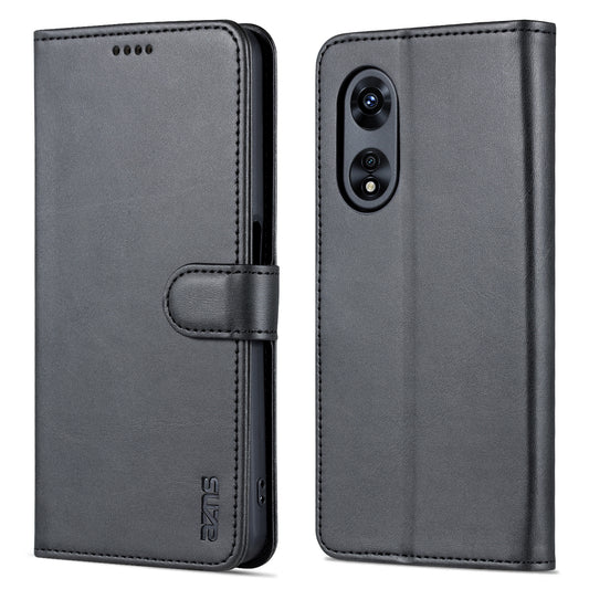 AZNS For Oppo A58 5G / A58x 5G / A78 5G Cowhide Texture Leather Flip Cover  Magnetic Stand Wallet Phone Case