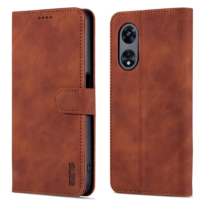 AZNS For Oppo A58 5G / A58x 5G / A78 5G Cowhide Texture Leather Flip Cover  Magnetic Stand Wallet Phone Case