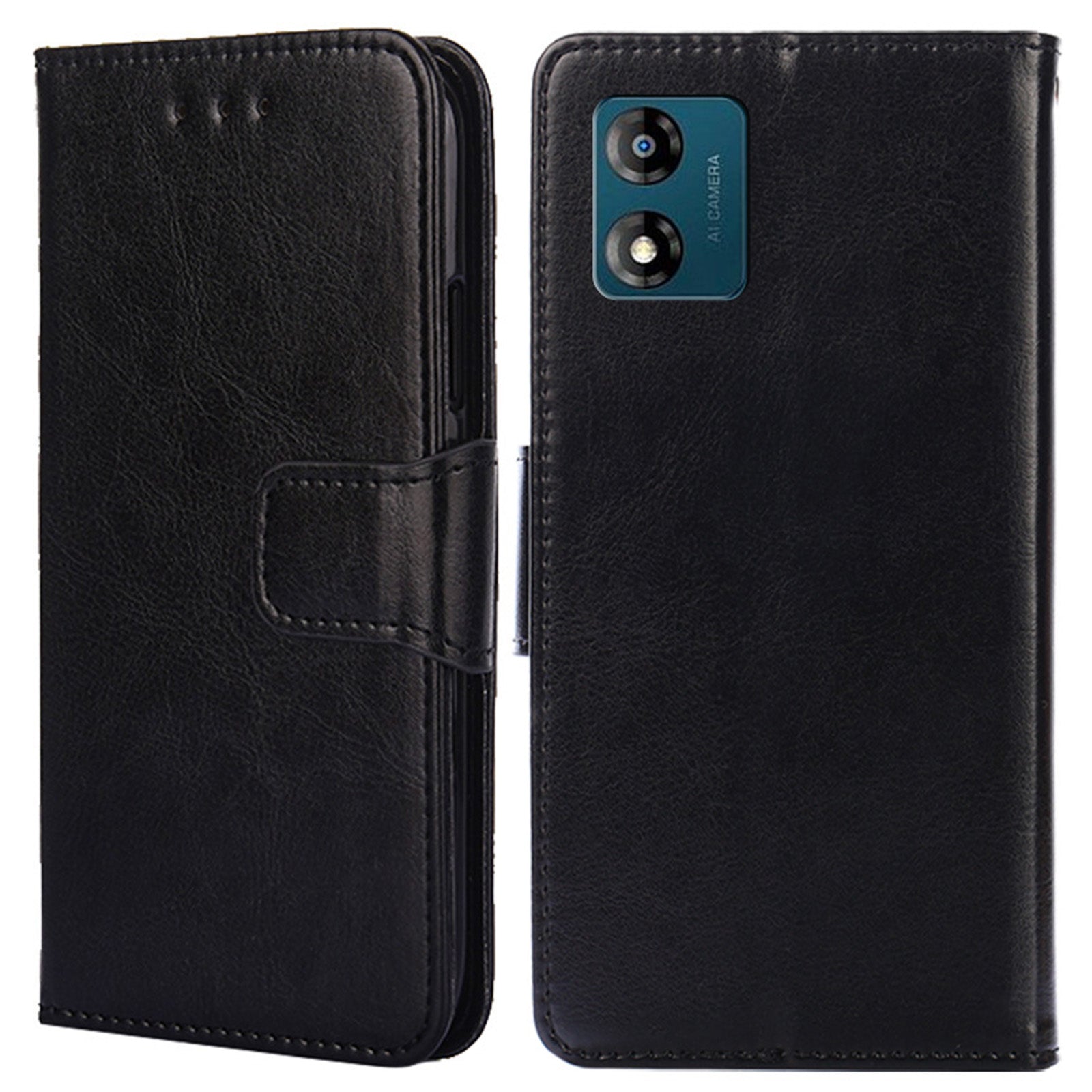 For MOTO E13 4G PU Leather Phone Wallet Case Anti-drop Stand Phone Cover