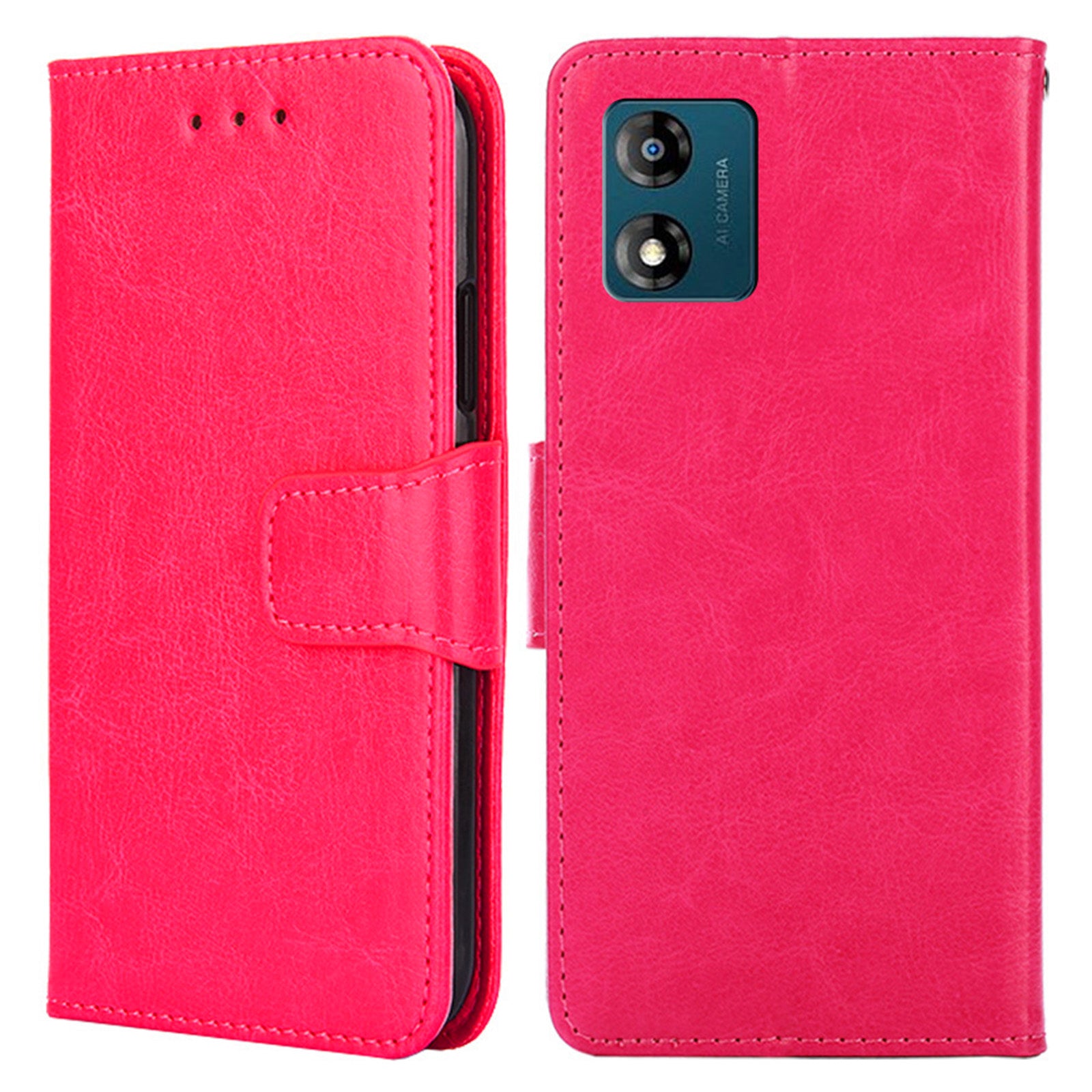 For MOTO E13 4G PU Leather Phone Wallet Case Anti-drop Stand Phone Cover