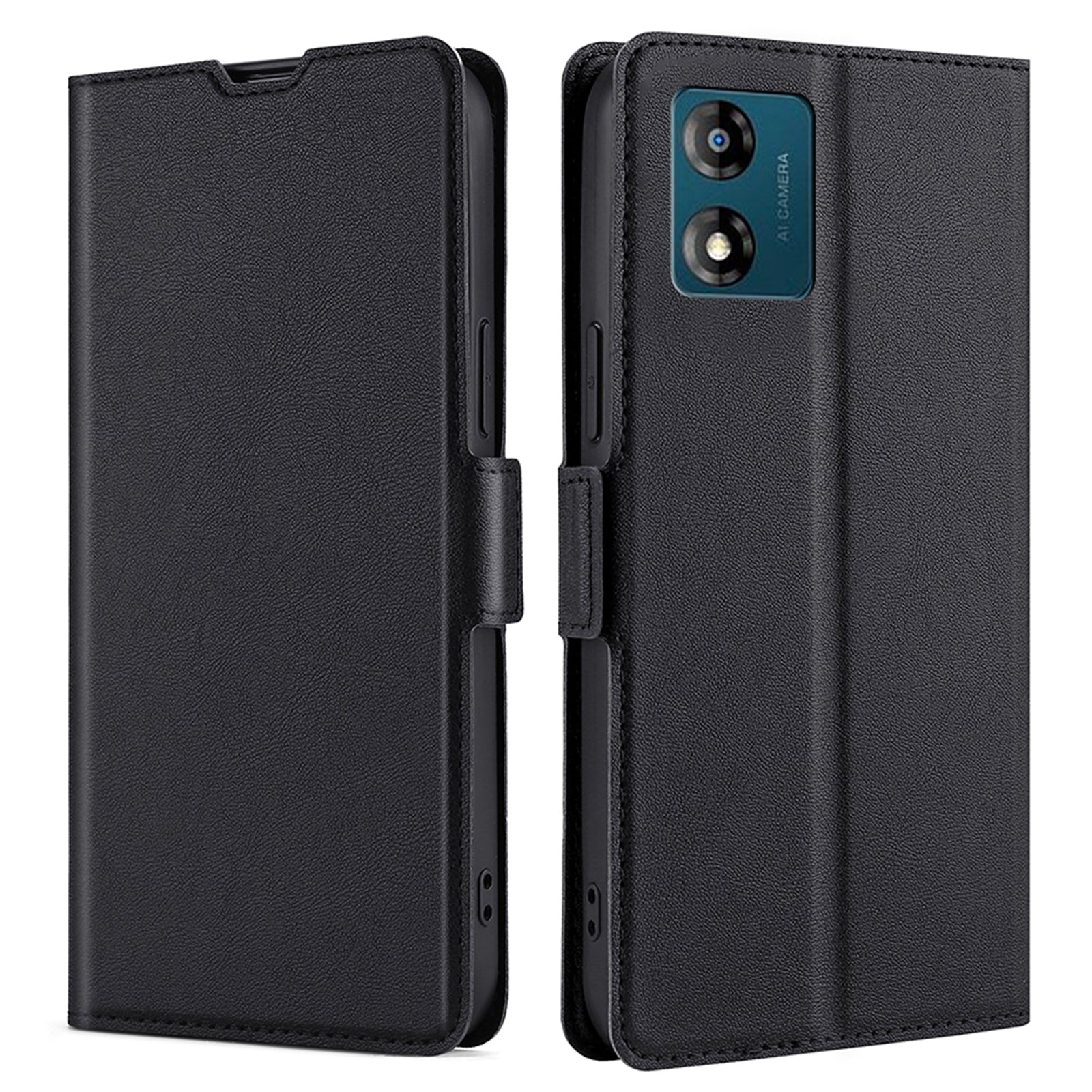 Stand Cell Phone Case for Motorola Moto E13 4G PU Leather Card Holder Protective Phone Cover