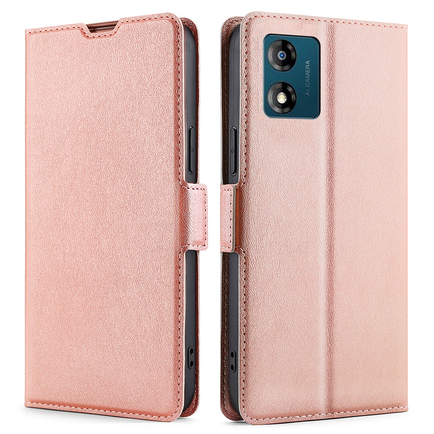 Stand Cell Phone Case for Motorola Moto E13 4G PU Leather Card Holder Protective Phone Cover