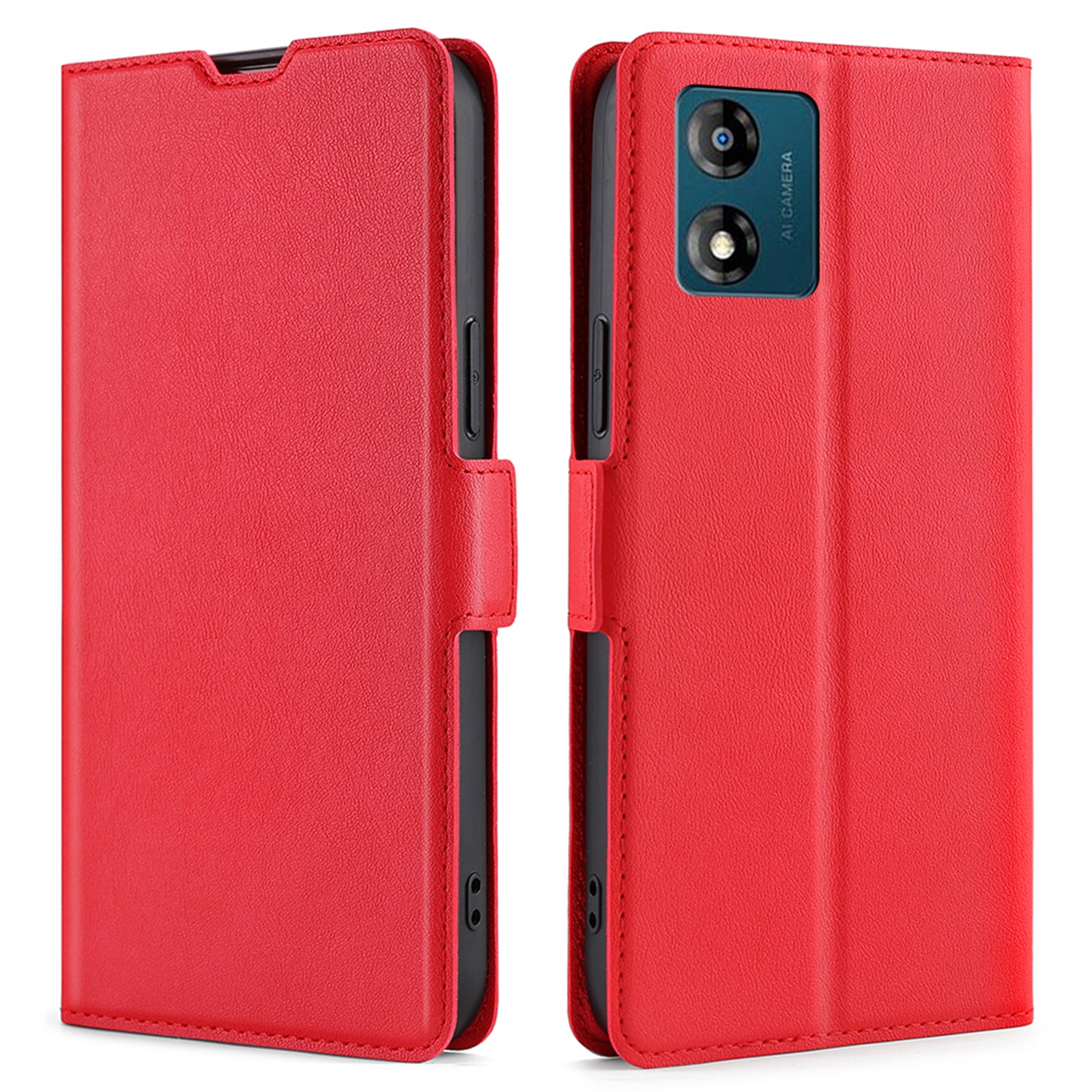 Stand Cell Phone Case for Motorola Moto E13 4G PU Leather Card Holder Protective Phone Cover