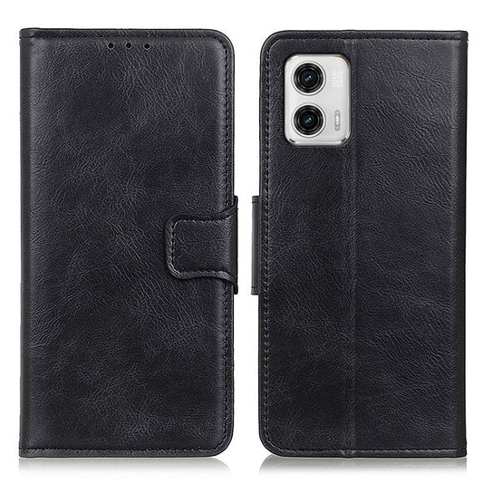 For Motorola Moto G73 5G PU Leather Stand Phone Case Crazy Horse Texture Drop-proof Wallet Cover