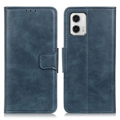 For Motorola Moto G73 5G PU Leather Stand Phone Case Crazy Horse Texture Drop-proof Wallet Cover