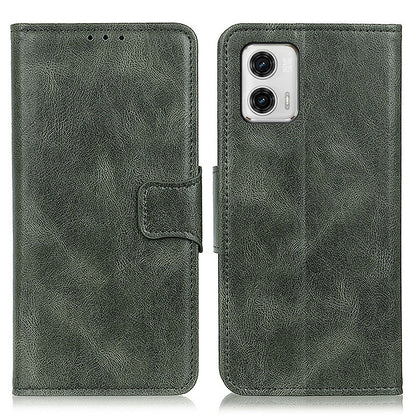 For Motorola Moto G73 5G PU Leather Stand Phone Case Crazy Horse Texture Drop-proof Wallet Cover