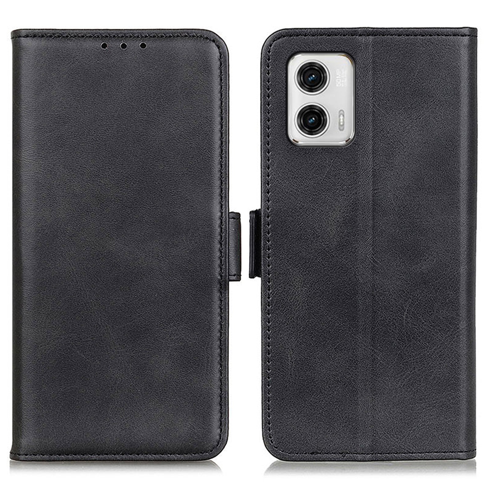 For Motorola Moto G73 5G PU Leather Phone Stand Case Cowhide Texture Wallet Cell Phone Cover