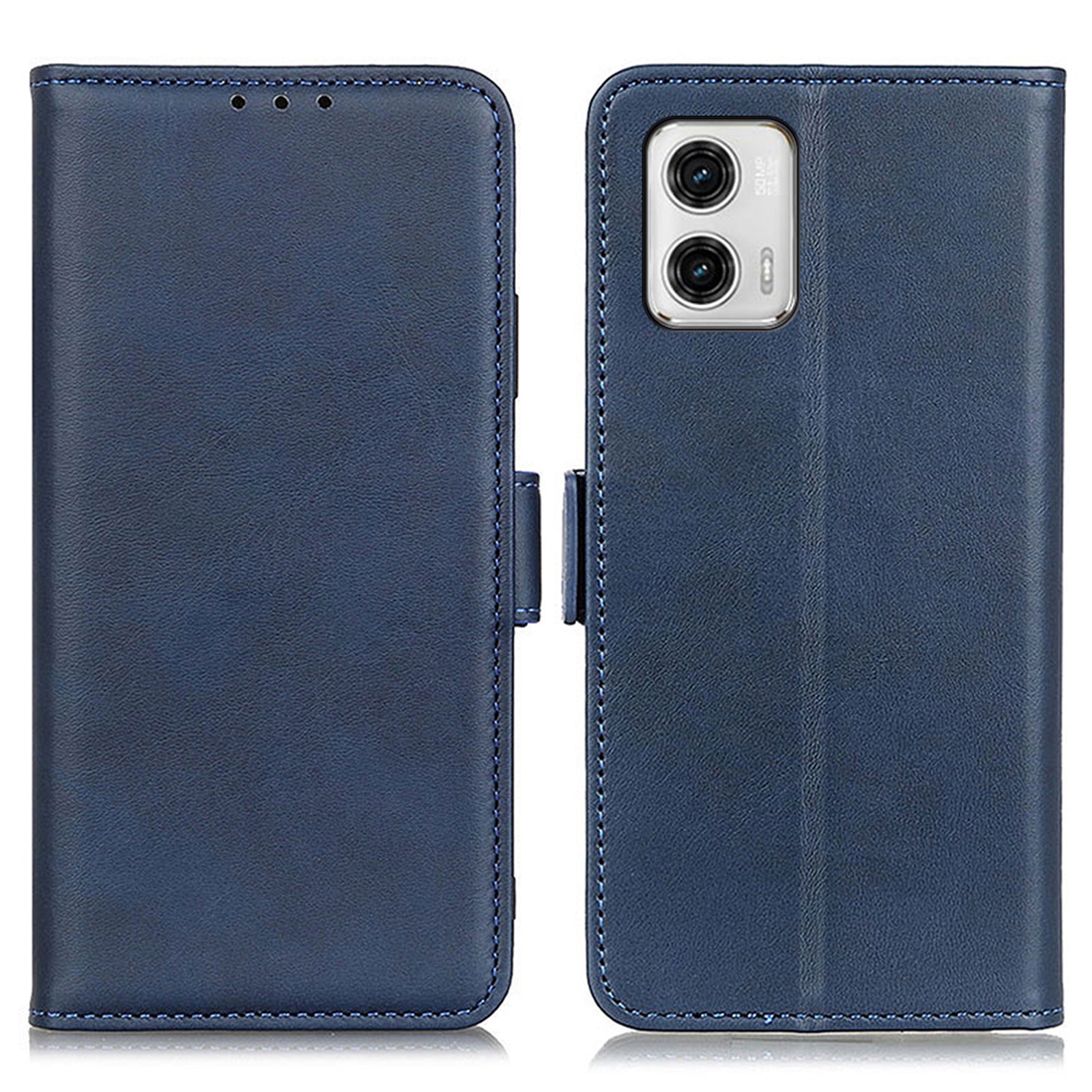 For Motorola Moto G73 5G PU Leather Phone Stand Case Cowhide Texture Wallet Cell Phone Cover