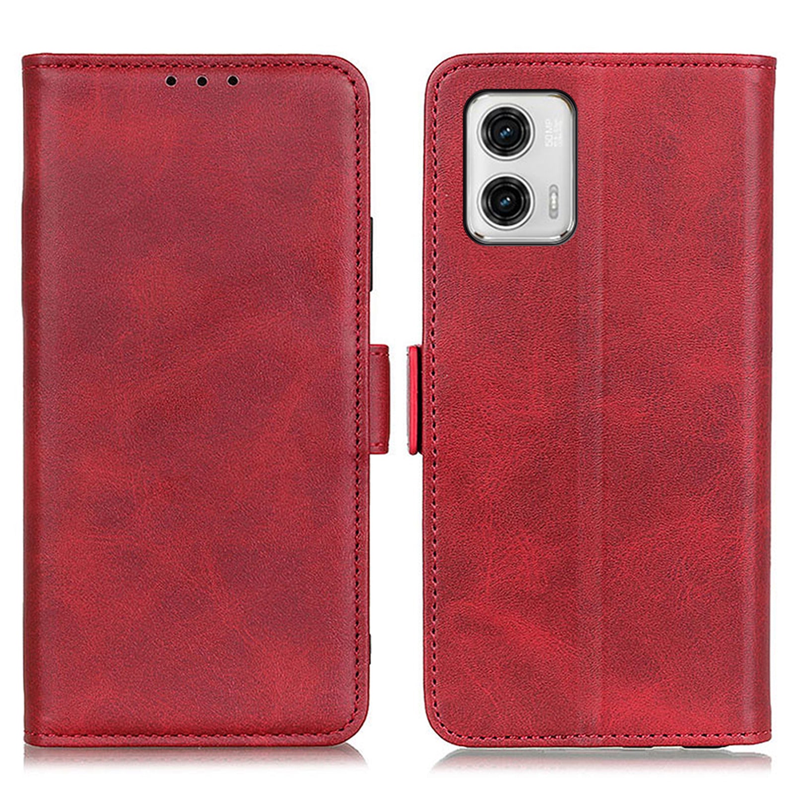 For Motorola Moto G73 5G PU Leather Phone Stand Case Cowhide Texture Wallet Cell Phone Cover