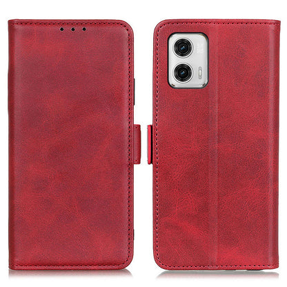 For Motorola Moto G73 5G PU Leather Phone Stand Case Cowhide Texture Wallet Cell Phone Cover