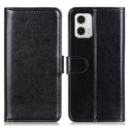 For Motorola Moto G73 5G PU Leather Phone Stand Case Wallet Crazy Horse Texture Phone Cover