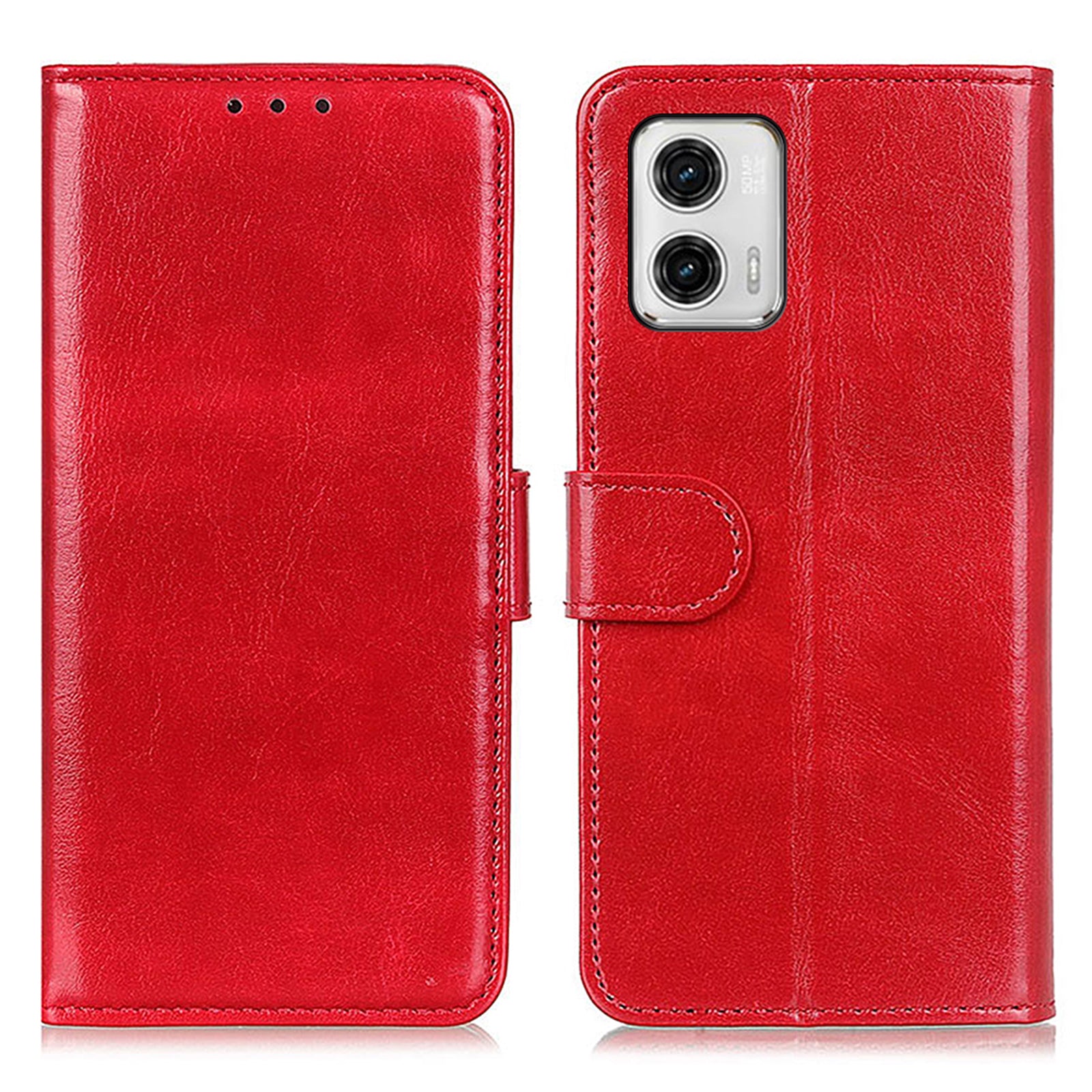 For Motorola Moto G73 5G PU Leather Phone Stand Case Wallet Crazy Horse Texture Phone Cover