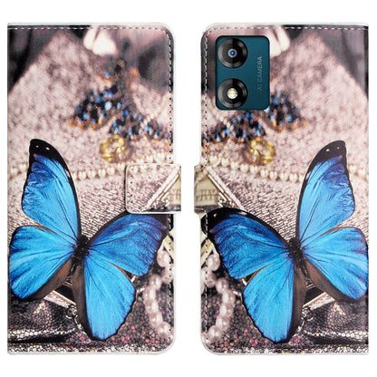 Leather Stand Phone Case For Motorola Moto E13 4G , Pattern Printing Magnetic Wallet Cover