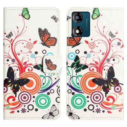 Leather Stand Phone Case For Motorola Moto E13 4G , Pattern Printing Magnetic Wallet Cover