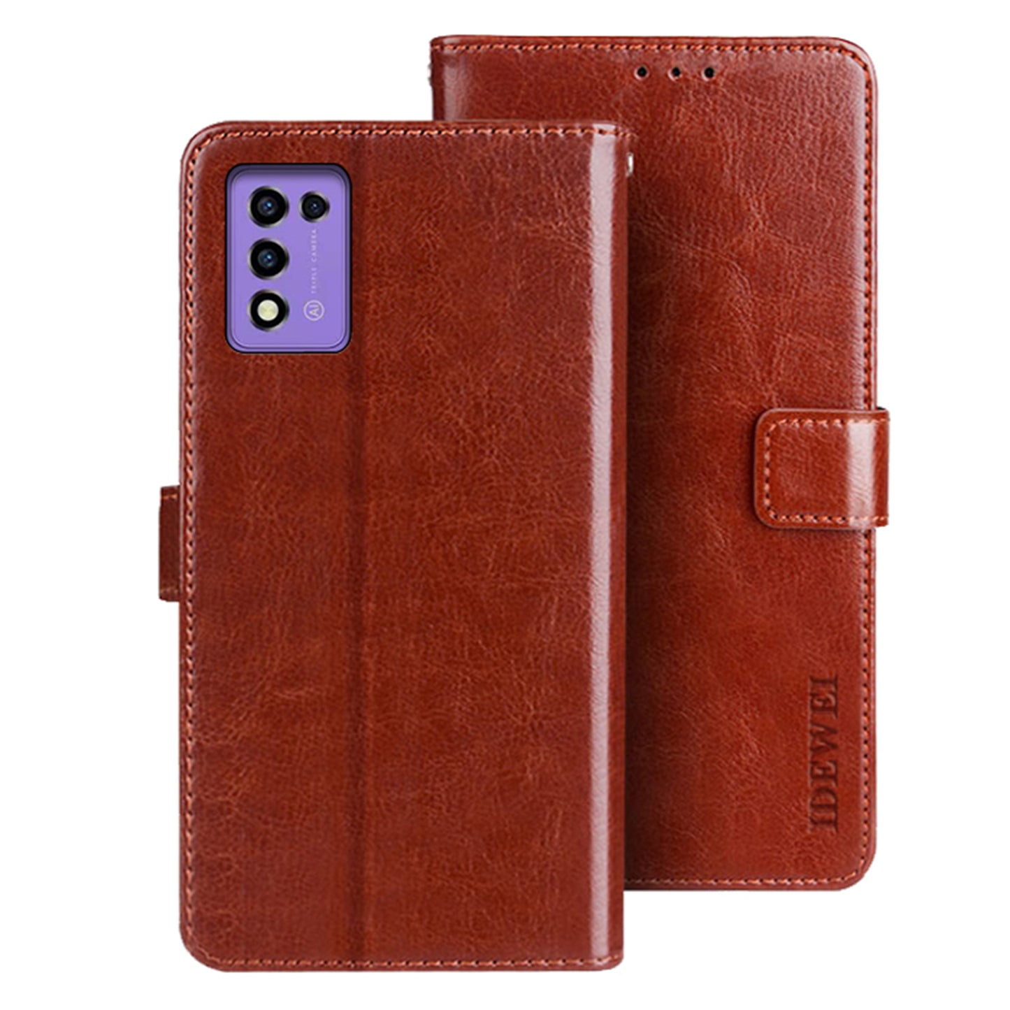 IDEWEI For ZTE Libero 5G III Phone Wallet Cover Stand PU Leather Full Protection Phone Case