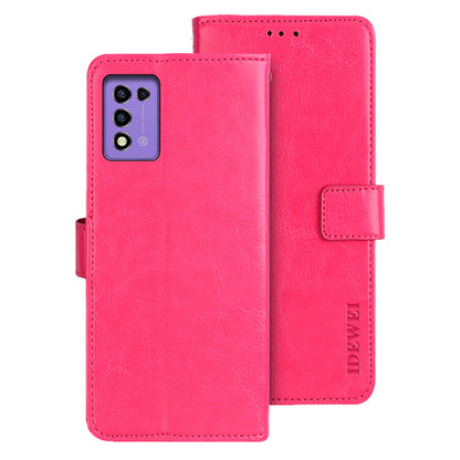 IDEWEI For ZTE Libero 5G III Phone Wallet Cover Stand PU Leather Full Protection Phone Case