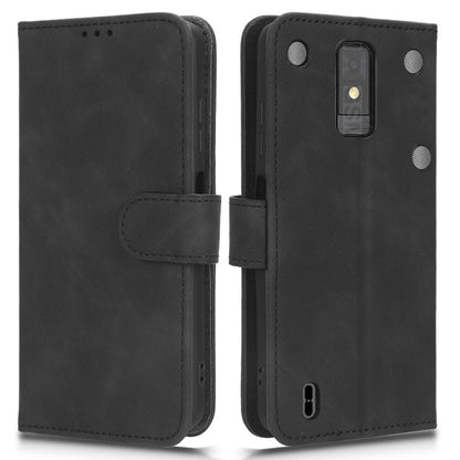 For ZTE Blade A32 PU Leather Phone Case Wallet Skin-touch Feeling Stand Cover Phone Protector