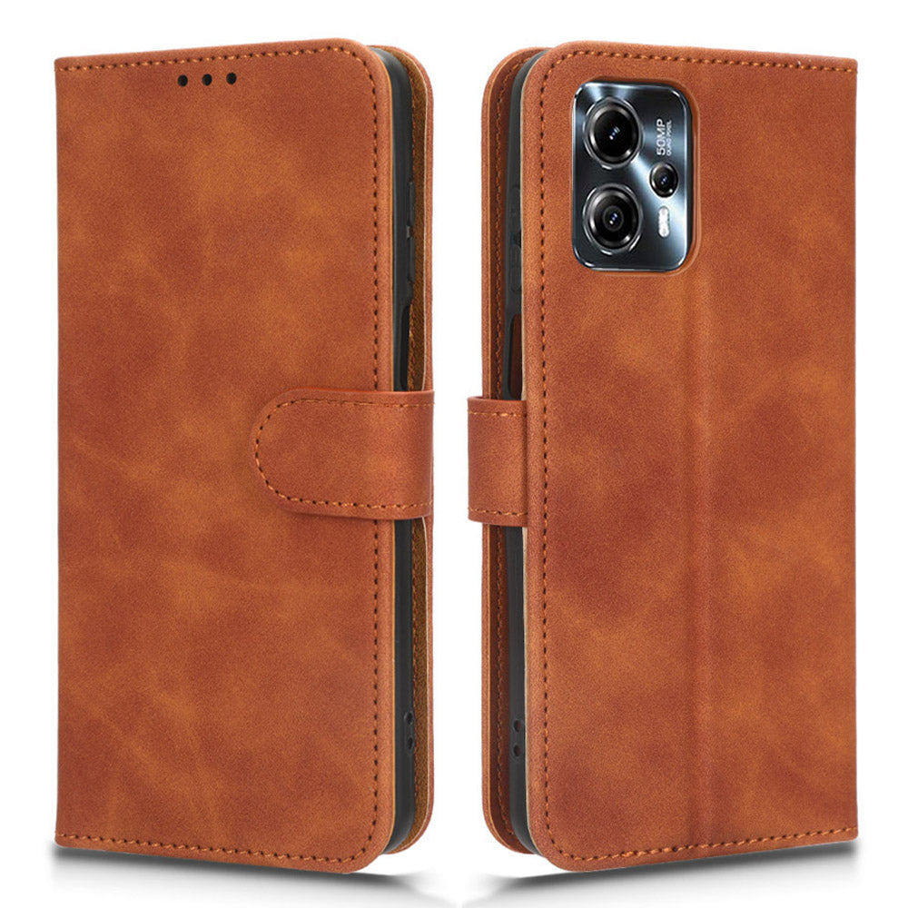 For Motorola Moto G13 4G / G23 4G / G53 5G PU Leather Phone Case Stand Skin-touch Feeling Flip Wallet Cover