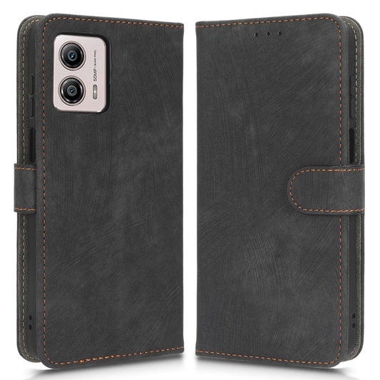 For Motorola Moto G53 5G Leather Phone Case Phone Stand RFID Blocking Wallet Cover