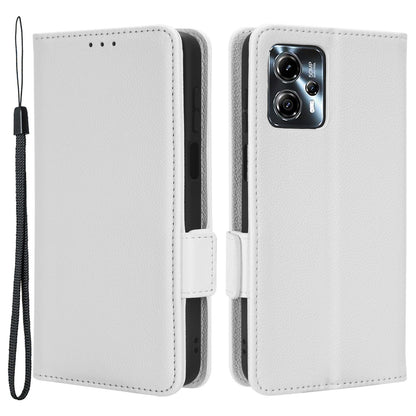 For Motorola Moto G13 4G / G23 4G Mobile Phone Cover Wallet Stand Litchi Texture PU Leather Dual Magnetic Clasp Phone Case