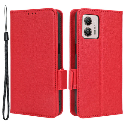 For Motorola Moto G73 5G PU Leather Dual Magnetic Clasp Phone Cover Wallet Stand Litchi Texture Phone Case