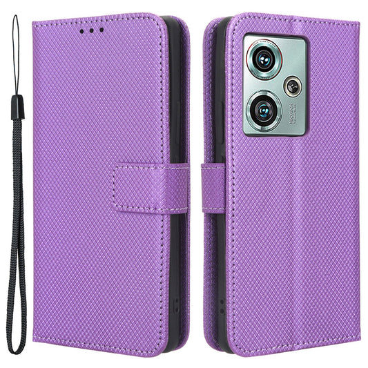 PU Leather Wallet Case for ZTE nubia Z50 Diamond Texture Stand Mobile Phone Cover