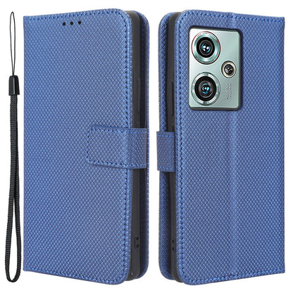 PU Leather Wallet Case for ZTE nubia Z50 Diamond Texture Stand Mobile Phone Cover