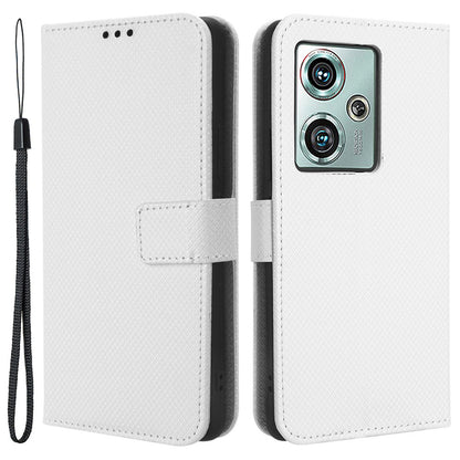 PU Leather Wallet Case for ZTE nubia Z50 Diamond Texture Stand Mobile Phone Cover