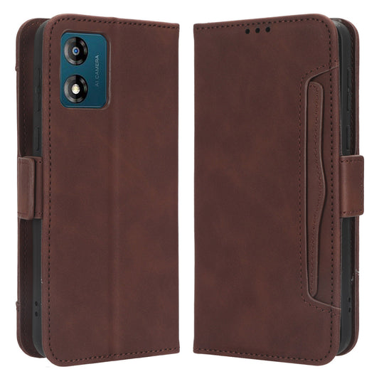 For Motorola Moto E13 4G Phone Wallet Case Stand Multiple Card Slots PU Leather Phone Cover