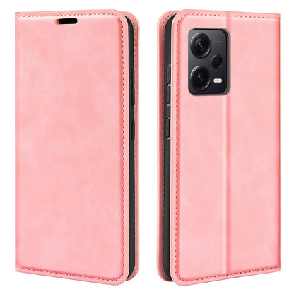 For Xiaomi Redmi Note 12 Pro+ 5G PU Leather Flip Stand Phone Cover Skin-touch Wallet Case