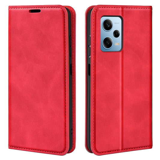 For Xiaomi Redmi Note 12 Pro 5G / Note 12 Pro Speed 5G / Poco X5 Pro 5G Skin-touch PU Leather Flip Stand Phone Cover Wallet Case