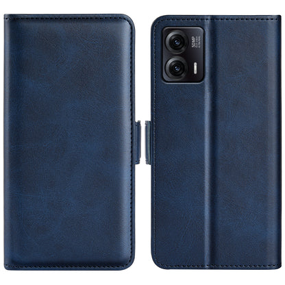 Smartphone Case For Motorola Moto G73 5G , Calf Texture PU Leather Wallet Stand Anti-fall Phone Cover