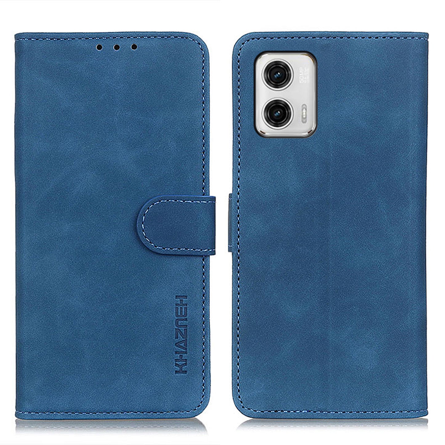 KHAZNEH For Motorola Moto G73 5G Anti-drop Leather Phone Case Retro Texture Wallet Stand Cell Phone Cover