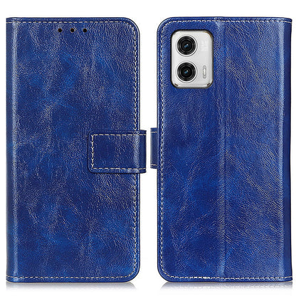 For Motorola Moto G73 5G Retro Crazy Horse Texture Phone Case PU Leather Wallet Phone Stand Cover