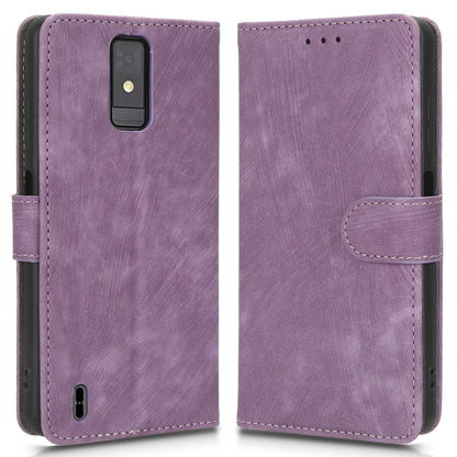 Mobile Phone Case for ZTE Blade A32 , PU Leather Phone Shell Stand RFID Blocking Wallet Cover