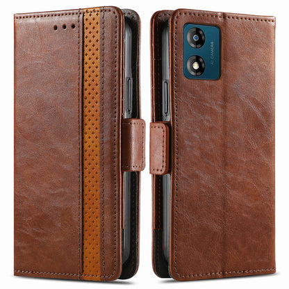 CASENEO 002 Series For Motorola Moto E13 4G Shockproof Phone Wallet Case Splicing PU Leather Stand Cover