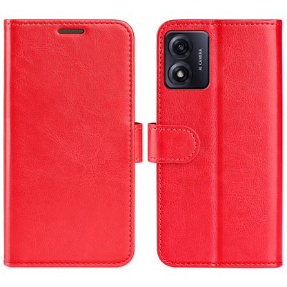 For Motorola Moto E13 4G Cell Phone Cover Crazy Horse Texture Leather Wallet Flip Stand Phone Case