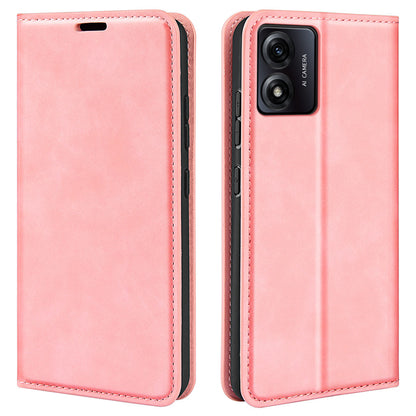 For Motorola Moto E13 4G PU Leather Stand Wallet Cover Magnetic Skin-touch Feeling Phone Case