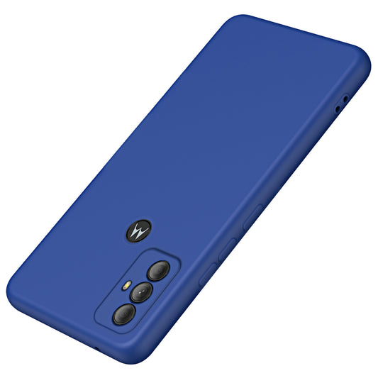 For Motorola Moto G Power (2022) 2.2mm Thickness Back Cover Rubberized Fiber Lining TPU Phone Case