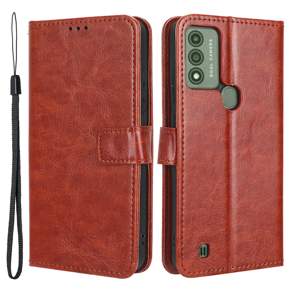 For Wiko Voix U616AT Wallet Case Crazy Horse Texture PU Leather Stand Phone Cover