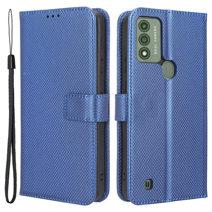 For Wiko Voix U616AT Wallet Case Diamond Texture PU Leather Flip Folio Stand Phone Cover