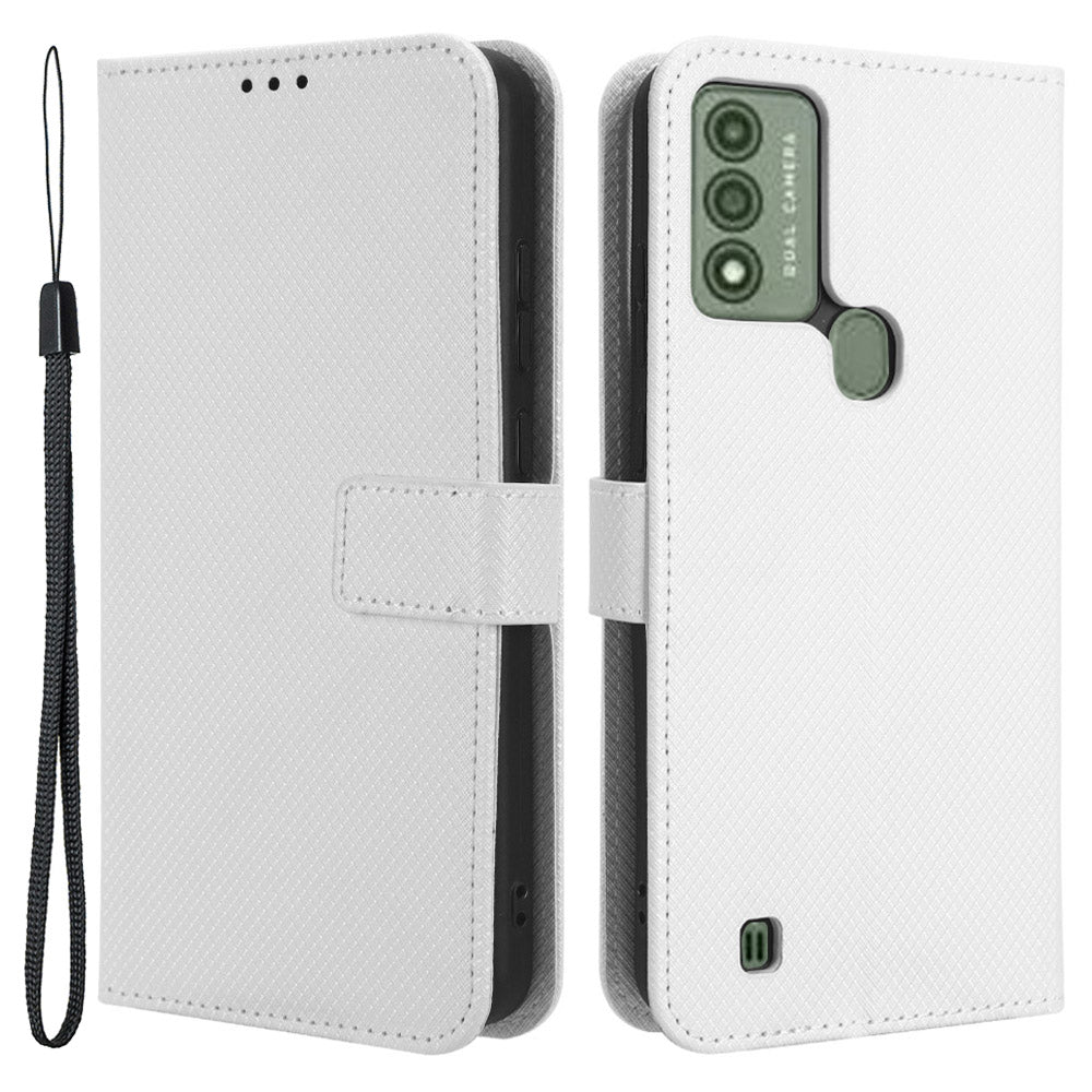 For Wiko Voix U616AT Wallet Case Diamond Texture PU Leather Flip Folio Stand Phone Cover