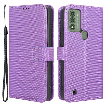 For Wiko Voix U616AT Wallet Case Diamond Texture PU Leather Flip Folio Stand Phone Cover