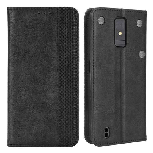 For ZTE Blade A32 Wallet Phone Case Retro Flip PU Leather Magnetic Absorption Stand Cover