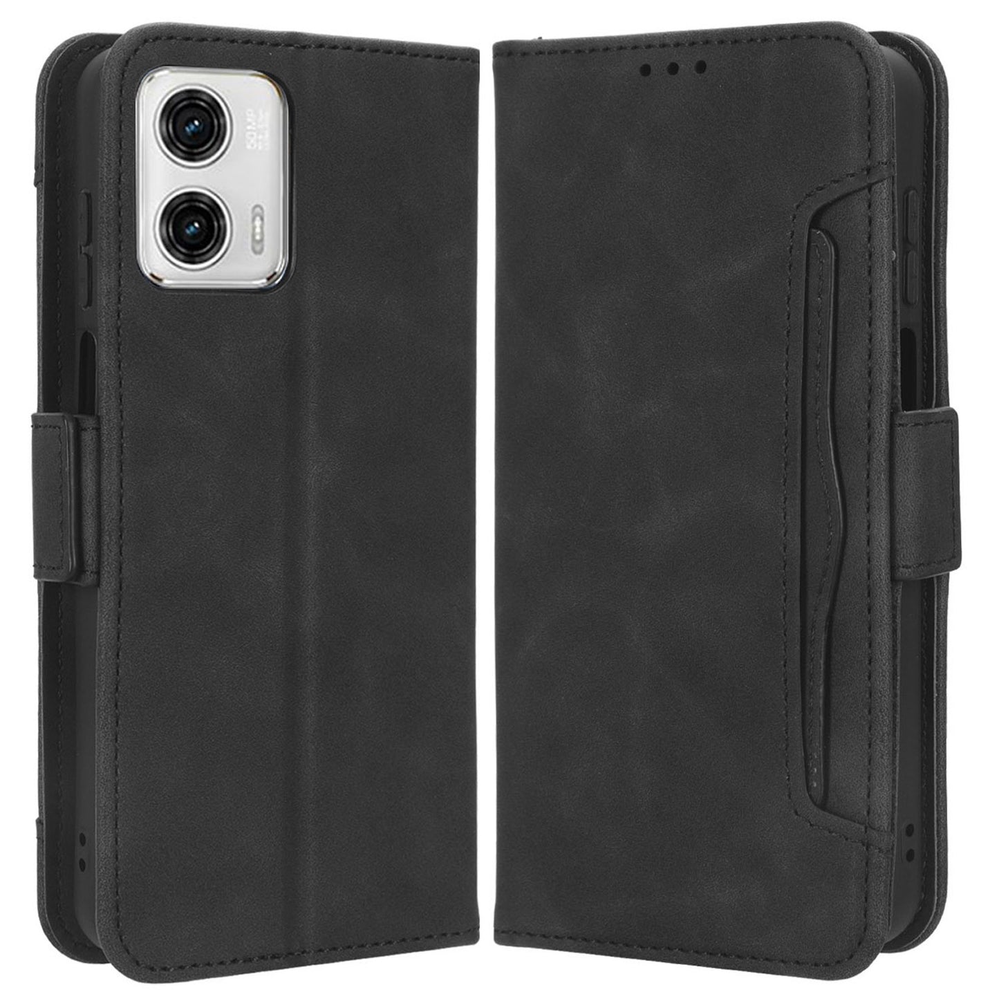 For Motorola Moto G73 5G Multiple Card Slots PU Leather Stand Cover Anti-drop Phone Wallet Case